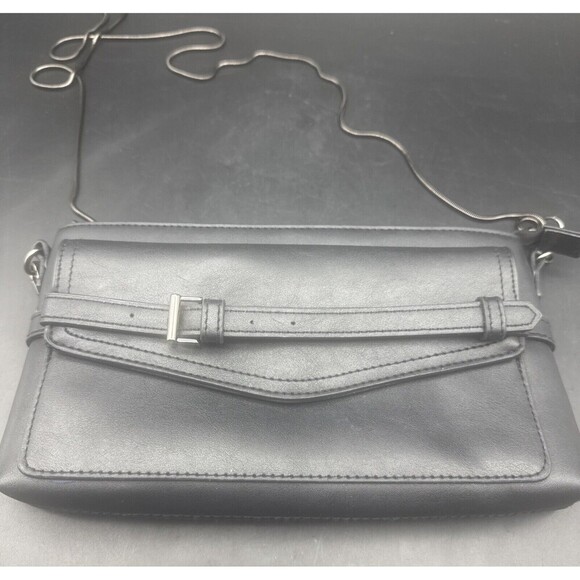 Reed Krakoff BLACK Clutch Handbag Crossbody Pockets Removeable Strap - Picture 2 of 16